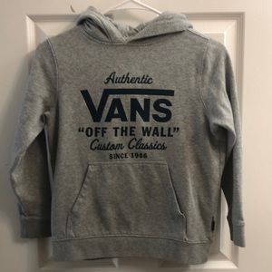 Vans grey hoodie kids size small EUC